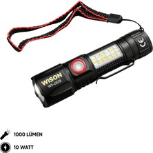 Asyaink USB Şarj Edilebilir El Feneri - Wison - 1000 Lümen - 10 Watt - (WS-2828)
