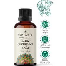 Monoville Üzüm Çekirdeği Yağı 30 ml Soğuk Sıkım Saf ve Doğal (Grape Seed Oil)