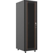 Ager 26U 600X800MM Dikili Tip Siyah Kabinet Agena AG-AN26U6080S1 Cam Kapak
