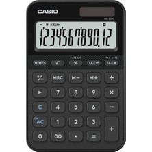 Casio MS-20YC-BK 12 Hane Siyah Masa Üstü Hesap Makinesi