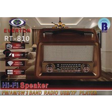 Everton RT-810 Fm-Usb-Tf-Aux Şarjlı Nostaljik Radyo
