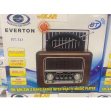Everton RT-741 Bluetooth -Fm-Am-Sw-Usb-Tf Card-Aux Nostaljik Radyo (Alev Işık Görselli )