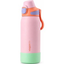 Vagonlife Çelik Tek Kapak Pipetli/ Pipetsiz Kullanım Kulplu Matara/termos VGN1102 700ML  - Pembe