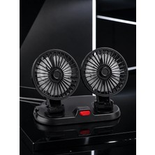 GRAYLINE Araç, Karavan ve Tır Için Çift Fanlı Mini Vantilatör