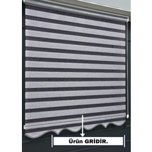 Esdeh Zebra Stor Güneşlik Perde - TEK PERDE 2 FONKSİYON (TÜL+GÜNEŞLİK) - Alüminyum Aksam