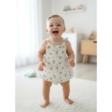 Tiffany Baby Bebek Spring Theme Müslin Salopet Tulum Yeşil 57003