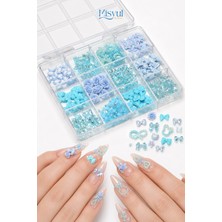 Misyul Tırnak Süsleme Blue Dream Charm Seti, Nail Art Tırnak Süslemesi