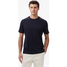 Tommy Hilfiger Mercerised Cotton Erkek Mavi T-Shirt