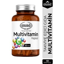 Ersağ Multivitamin Ginseng Ekinezya Zencefil Takviye Edici Gıda 60 Kapsül