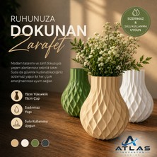 Zarif Dokulu Dekoratif Vazo – Modern ve Şık Yaşam Alanları Için