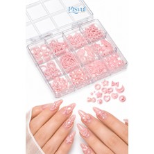 Misyul Tırnak Süsleme Pink Dream Charm Seti, Nail Art Tırnak Süslemesi
