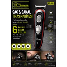 Mr.trimmer RD-055 Kırmızı Saç ve Sakal Tıraş Makinesi Profesyonellere Özel 6 Farklı Kesim 120 Dk Kullanım