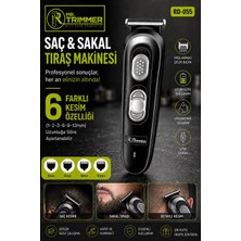 Mr.trimmer RD-055 Gri Saç ve Sakal Tıraş Makinesi Profesyonellere Özel 6 Farklı Kesim 120 Dk Kullanım