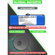 Global Batarya Dreame D9 Max Gen 2 Uyumlu Akıllı Robot Süpürge Bataryası 14.4V 7000MAH Li-Ion Pil (Ultra Kapasite)