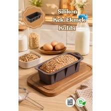 Porsima 30003 Silikon Ekmek Kalıbı Dikdörtgen Kek Kalıbı Antrasit 7*25CM