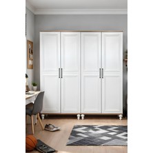 Arion Kids Sicilya 4 Kapaklı Çekmeceli Genç Odası Dolabı | %100 MDF | 1.Sınıf Malzeme Kalitesi