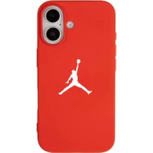 Casen iPhone 16 Plus Kırmızı Lansman Renkli Silikon Premium Basketbol Kılıf