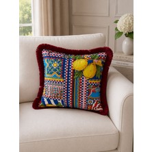 Adenka Home Milano Serisi, Süet Saçaklı Kırlent Kılıfı 43X43 cm