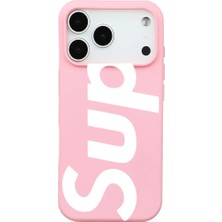 Casen iPhone 17 Pro Pembe Lansman Sup Tasarımlı Renkli Silikon Kılıfı