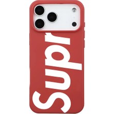 Casen iPhone 17 Pro Kırmızı Lansman Sup Tasarımlı Renkli Silikon Kılıfı