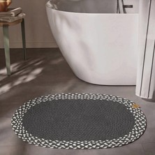 Cool Halı Glenn Oval Banyo Paspası El Dokuma Örgü Bohem Sahil Evi Yazlık Dekorasyonu Duş Önü Kapı Önü Paspası