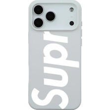 Casen iPhone 17 Pro Max Beyaz Lansman Sup Tasarımlı Renkli Silikon Kılıfı