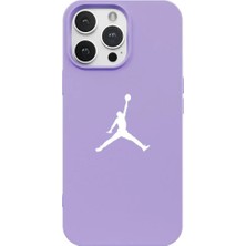 Casen iPhone 14 Pro Lila Lansman Renkli Silikon Premium Basketbol Kılıf