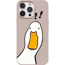 Casen iPhone 11 Pro Max Pudra What Duck Ördek Tasarımlı Kamera Korumalı Renkli Silikon Kılıf