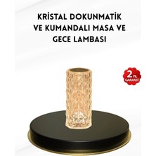 Herşey Trend Kristal Tasarımlı Rgb LED Gece Lambası – Kumandalı, Renk Değiştiren Dekoratif Işık