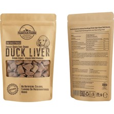 Famous Farm Dondurulmuş Kurutulmuş Ördek Yürek Köpek Ödül Maması 25 gr