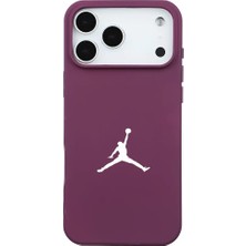 Casen iPhone 17 Pro Bordo Lansman Renkli Silikon Premium Basketbol Kılıf