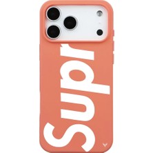 Casen iPhone 17 Pro Turuncu Lansman Sup Tasarımlı Renkli Silikon Kılıfı
