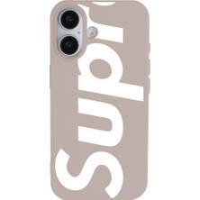 Casen iPhone 16 Pudra Lansman Sup Tasarımlı Renkli Silikon Kılıfı