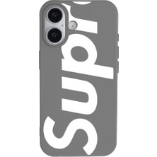 Casen iPhone 17 Gri Lansman Sup Tasarımlı Renkli Silikon Kılıfı