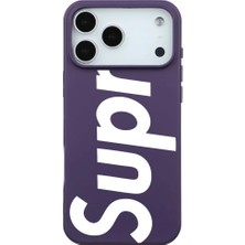Casen iPhone 17 Pro Max Mor Lansman Sup Tasarımlı Renkli Silikon Kılıfı