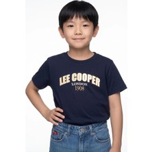 Lee Cooper Fuss Erkek Çocuk Baskılı Bisiklet Yaka T-Shirt Mavi