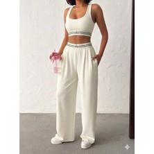 Ola Crop Atlet ve Bol Paça Pantolon Takım | Günlük Spor Ikili Takım