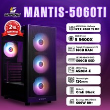Gaminggentr MANTIS-5060TI / Amd Ryzen 5 5600X Tray / Asus Dual Geforce Rtx 5060TI 8gb / 16GB Ram / 500GB SSD Oem Paket