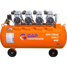 GAP Kompresör Sessiz ve Yağsız Hava Kompresörü 200 Lt 4 Hp