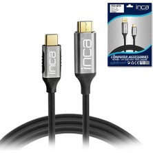 Inca ITCD-02TX Type-C to Display Port Altın Uçlu 4K Kablo 2 mt