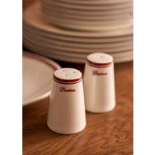 Bella Maison Bonheur Porselen Tuzluk-Biberlik Seti Bordo (8 Cm)