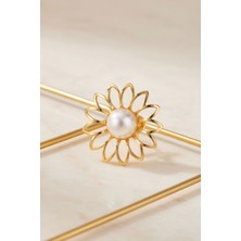 Bacc Gold Güneş Tasarım Inci Küpe