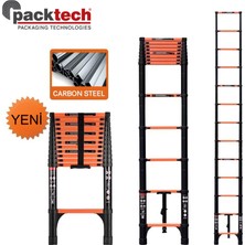 Packtech Karbon Çelik Teleskopik Merdiven 9 Basamaklı 260 cm