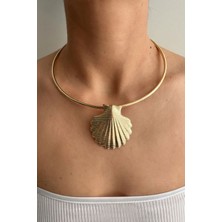 Bacc Gold Deniz Kabuğu Choker Kolye