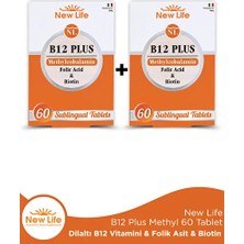 New Life B12 Plus Methylcobalamin 60 Dilaltı Tablet 2'li Paket