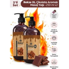 Rekze Çikolata Özlü Yenilebilir Yoğun Etkili Vücut Bakım ve Masaj Yağı 2 Adet x 250 ml