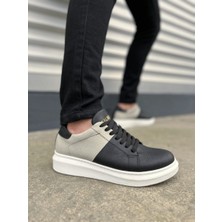 JET-151 Boost Bağcıklı Cilt Süet Erkek Günlük Sneaker Ayakkabı Csbt - Siyah/gri