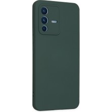 Bezos V23 5g Kılıf Nano Içi Kadife Silikon - Koyu Yeşil