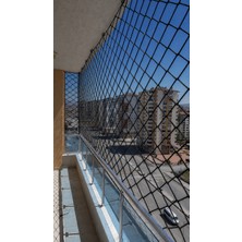 Uzman Güvenlik Filesi Siyah Balkon Filesi 2,5x1 Metre Siyah Güvenlik Filesi Siyah Güvenlik Ağı (Aparat Dahil)
