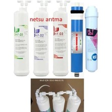 netsu arıtma - HF Serisi, 5 li Su Arıtma Filtre Seti, Üstten Çift Çubuklu Kapalı Kasa Su Arıtma Filtresi, 5 li Filtre Seti,